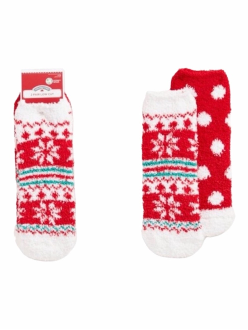 Holiday Time Women's 2 Pair Low Cut Socks